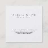 Zwart Wit Professioneel Stijlvol Minimalistisch Mo Vierkante Visitekaartje (Voorkant)