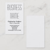 Zwart wit, professioneel Visitekaartje (Voorkant / Achterkant)