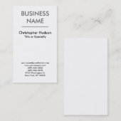 Zwart wit, professioneel Visitekaartje (Voorkant / Achterkant)