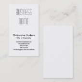 Zwart wit, professioneel Visitekaartje (Voorkant / Achterkant)