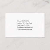 Zwart-wit professioneel wielrenner Visitekaartje (Achterkant)