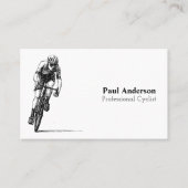 Zwart-wit professioneel wielrenner Visitekaartje (Voorkant)
