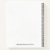 Zwart-wit Professionele Fietser Business Notitieboek (Achterkant)