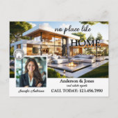 Zwart-wit professionele foto onroerend goed briefkaart (Voorkant)