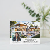 Zwart-wit professionele foto onroerend goed briefkaart (Staand voorkant)