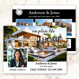 Zwart-wit professionele foto onroerend goed briefkaart