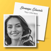 Zwart Wit Professionele Foto Sociale Media Vierkante Visitekaartje