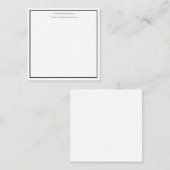 Zwart Wit Professionele Zakelijke Gepersonaliseerd Notitiekaartje (Voorkant / Achterkant)