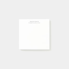 Zwart Wit Professionele Zakelijke Gepersonaliseerd Post-it® Notes