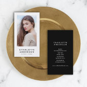 Zwart-wit profiel Headshot Photo Visitekaartje