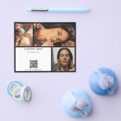 Zwart Wit Promotionele Schoonheidssalon Foto QR Co Flyer (Enkel)