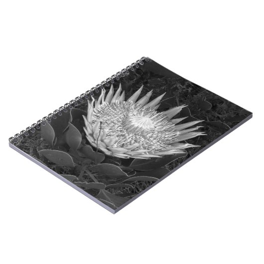 Zwart-wit Protea notitieboek (Linkerzijde)