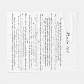 Zwart-wit Psalm 103 Scripture Text Modern Fleece Deken (Voorkant (Horizontaal))