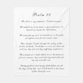 Zwart-wit Psalm 23 Bijbeltekst van scripts Modern Fleece Deken (Voorkant)