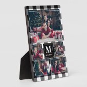 Zwart-wit Pset 5 Foto met monogram Fotoplaat (Zijkant)