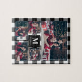 Zwart-wit Pset 5 Foto met monogram Legpuzzel (Horizontaal)