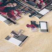 Zwart-wit Pset 5 Foto met monogram Legpuzzel (Zijkant)