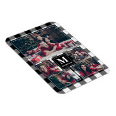 Zwart-wit Pset 5 Foto met monogram Magneet (Rechterzijde)