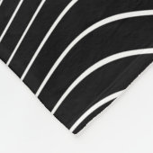 Zwart-wit Psychedelic Lineaar Wavy Background Fleece Deken (Hoek)