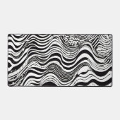 Zwart-wit psychedelisch patroon bureaumat (Voorkant)