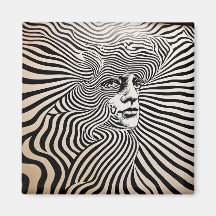 Zwart-wit psychedelische Design