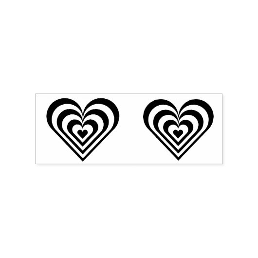 zwart-wit pulserend hart Thunder_Cove Rubberstempel (Gestempeld)
