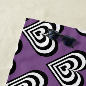 zwart-wit pulserend zebra hart Thunder_Cove Strandlaken (In situ)