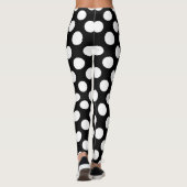 Zwart-wit puntpatroon leggings (Achterkant)