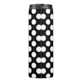 Zwart-wit puntpatroon thermosbeker (Achterkant)