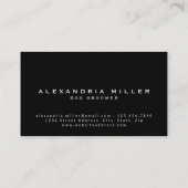 Zwart wit puppy hond poot print patroon visitekaartje (Achterkant)