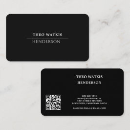 Zwart-wit qr-code bewerken visitekaartje