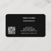 Zwart-wit qr-code bewerken visitekaartje (Achterkant)