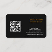 Zwart-wit QR-code bewerken Visitekaartje (Achterkant)