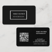 Zwart-wit qr-code bewerken visitekaartje (Voorkant / Achterkant)