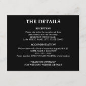 Zwart Wit QR Code Bruiloft Details Behuizing Kaart (Voorkant)