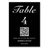 Zwart-wit QR-code bruiloft Kaart (Achterkant)