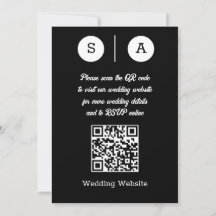 Zwart-wit QR-code, eenvoudig en chique