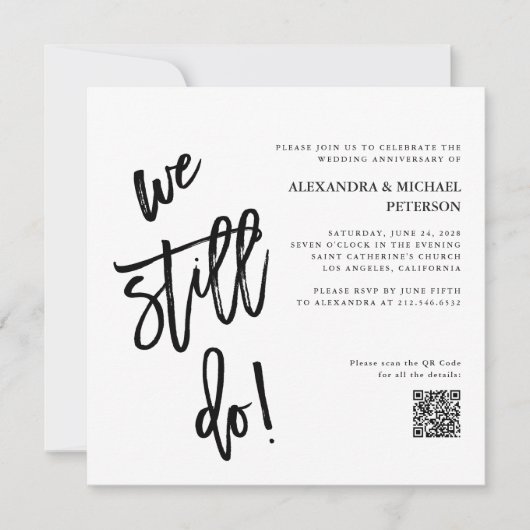 Zwart-Wit | QR-code en vernieuwing van de fotogelo Kaart (Voorkant)