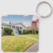 Zwart-wit QR Code Foto Sleutelhanger (Achterkant)