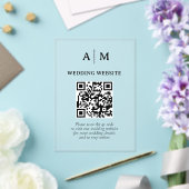 Zwart & Wit QR Code Huwelijk Acryl Uitnodigingen (Insitu (Huwelijk))