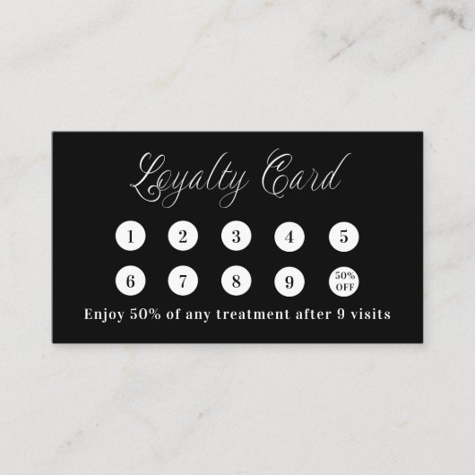 Zwart wit qr code logo klantenkaartje (Voorkant)