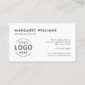 Zwart-wit QR Code Logo Minimalist Professional Visitekaartje (Achterkant)