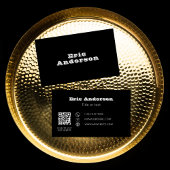 Zwart-wit QR-code minimalist Visitekaartje