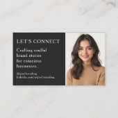 Zwart Wit QR Code Professionele Logo Foto Visitekaartje