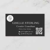 Zwart Wit QR Code Professionele Logo Foto Visitekaartje