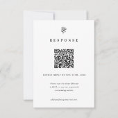 Zwart-wit QR-code RSVP-kaart Bedankkaart (Voorkant)