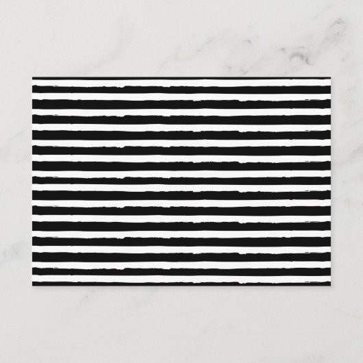 Zwart Wit QR Code Trouwdetails Informatiekaartje (Achterkant)