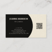 Zwart-wit QR-code Visitekaartje (Achterkant)