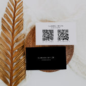 Zwart-wit QR-code voor formele content Creator Visitekaartje
