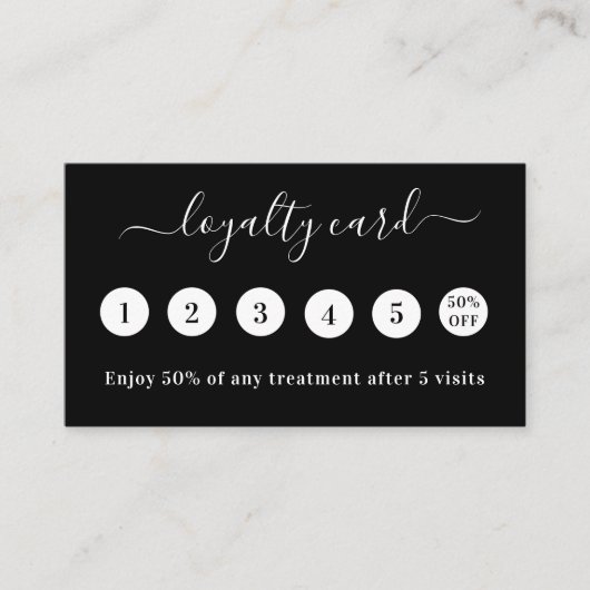 Zwart-wit QR-code zakelijk logo Klantenkaartje (Voorkant)